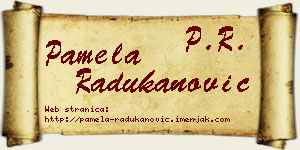 Pamela Radukanović vizit kartica